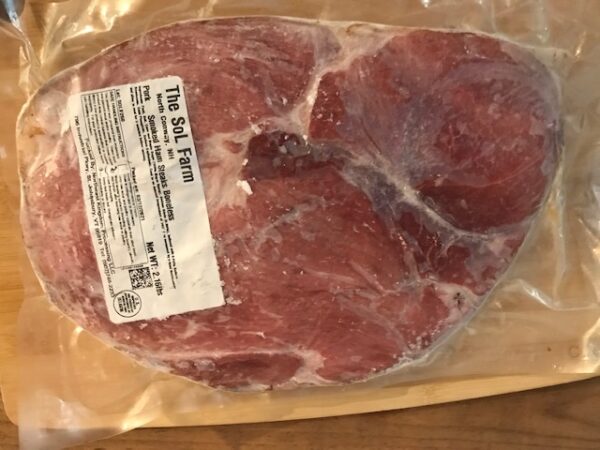 Fresh ham steak for sale at Spice of Life Farm